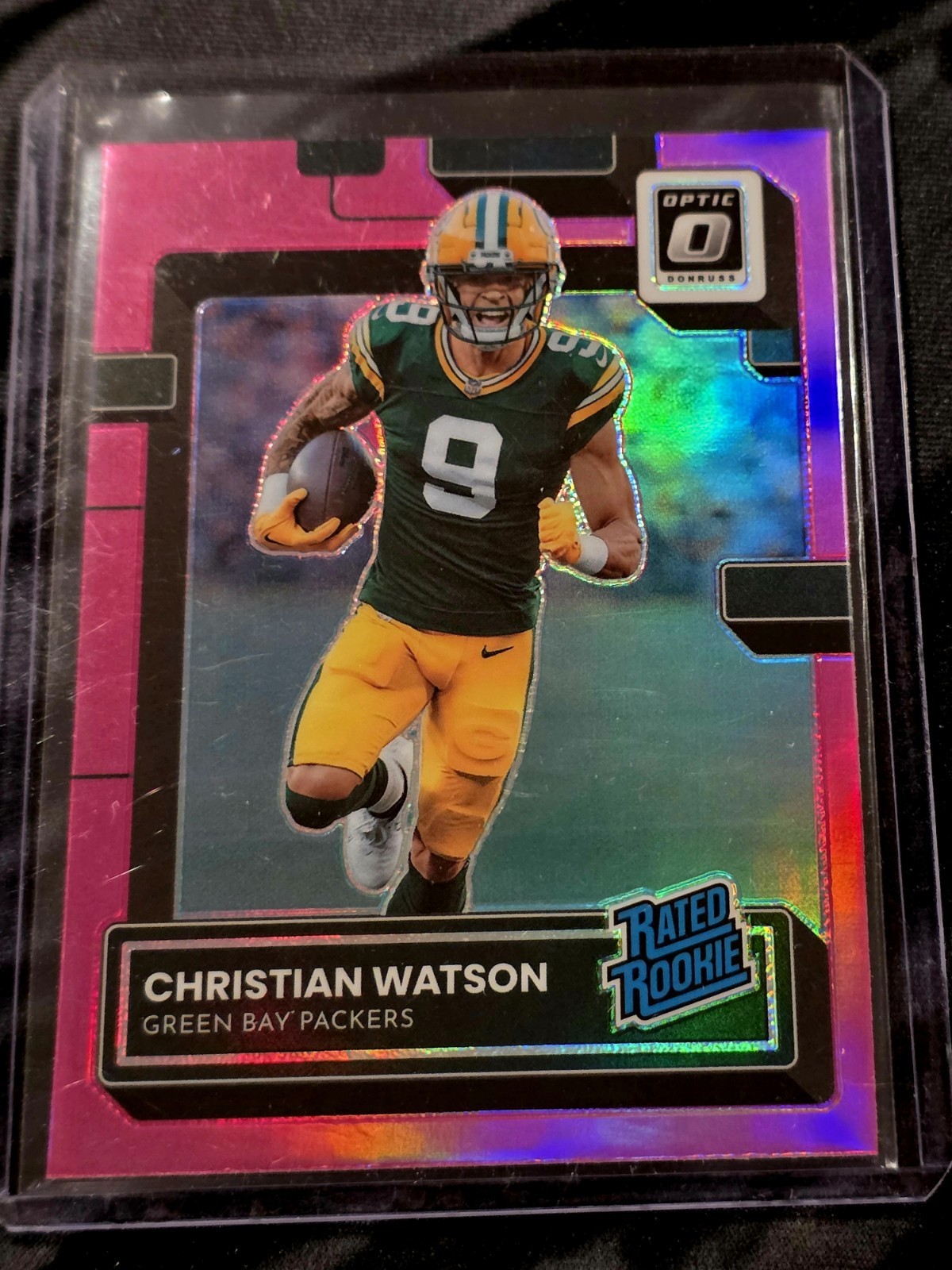 2022 Panini Donruss Optic - Rated Rookie Christian Watson #219 Pink Prizm (RC)