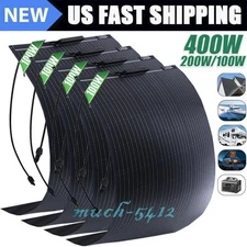 100W 200W 400W ETFE Flexible Solar Panel RV Camping Off-Grid Rooftop Generator