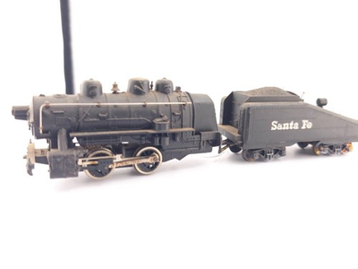 #ad #ad *READ* Mantua HO Scale 0 4 0 Santa Fe Steam Locomotive PARTS OR REPAIR ONLY $17.95