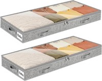 2 StüCk Unterbett Aufbewahrungsbox,10Cm Hoch Unterbettkommode Mit Klarem