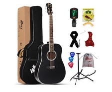 Winzz Acoustic Guitars Full Size, 4/4 Folk Guitar Beginners Adults, Steel-string