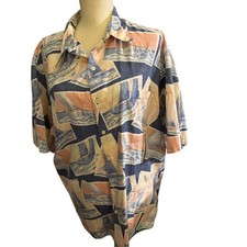 Reyn Spooner Vintage 90s Hawaiian Shirt, Sailboat Aloha USA, Men's Size XL