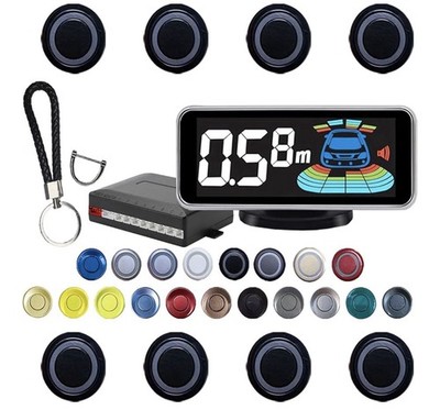 8 Sensor Car Parking Reverse Radar Kit LCD Display Ultrasonic Sensors New
