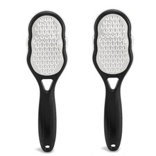 2 Pcs Foot Files with Skin Catcher, Stainless 1 Count Pack of 2 , Black
