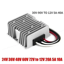 DC-DC Step-Down Buck Converter 60V-12V 5-20A Voltage Regulator Car Truck Boat
