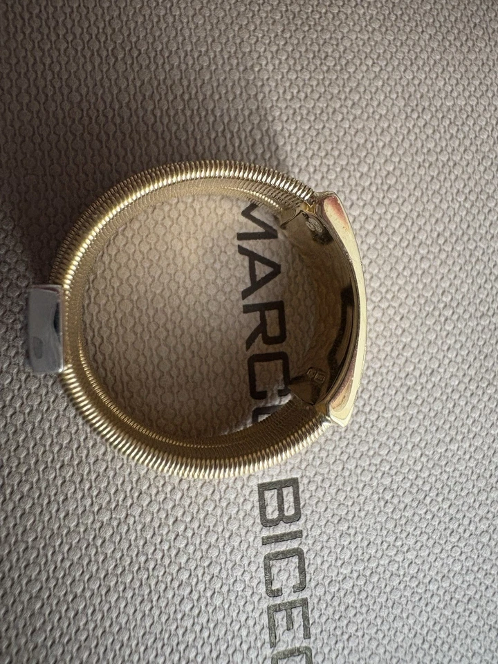 Anel Marco Bicego ouro amarelo 18 quilates coleção Masai diamante 3 fios - Imagem 4 de 4