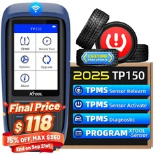 2025 XTOOL TP150 TS100 Programming Tire Sensors Relearn Reset Activate TPMS Scan