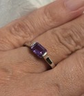 Sterling Silver Purple Amethyst Ring - Unique East-West Setting — photo 5