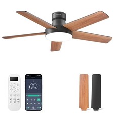 Ceiling Fans with Lights and Remote, Low Profile Ceiling Fan with Light, 6