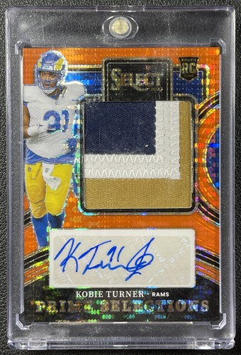 Kobie Turner 2023 Select Prime Selections RC Patch Rookie Auto Orange Pulsar /33