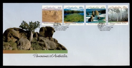 DR WHO 1988 AUSTRALIA FDC LANDSCAPE PANORAMA COMBO R38933