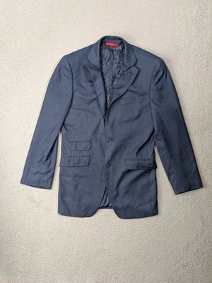 Bianco Brioni Loro Piana Sport Coat Mens 36R? Firenze 2 Button Navy Blue Jacket