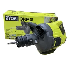 RYOBI PCL457B ONE+ 18V Cordless Drain Auger 35 ft Cable  Auto Feed/Retract Tool