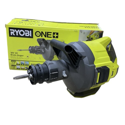 #ad RYOBI PCL457B ONE 18V Cordless Drain Auger 35 ft Cable Auto Feed Retract Tool $129.00