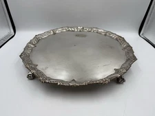 George III Graduated Old Sheffield Plate Salver on Claw & Ball Feet, circa 1765