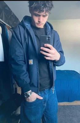 Veste À Capuche Active Jacket -Carhartt - Bleu Marine - Taille S - Photo 1/4