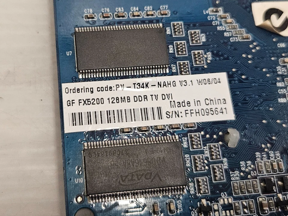 GeForce FX 5200 128MB DDR, 64 BIT, AGP 8x, VGA, DVI, XFX PV-T34K-NAHG, WORKING - Image 4 of 4
