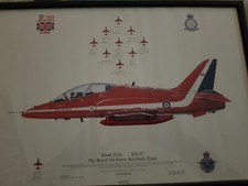 2006 RED ARROWS ROYAL AIR FORCE AEROBATIC TEAM FRAMED PRINT RAF Signed By All
