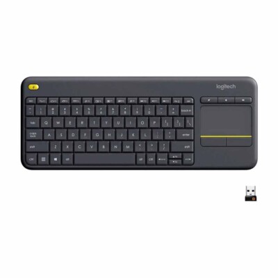 Logitech K400 Plus Wireless Touch Keyboard with Touchpad for PC connected TVs