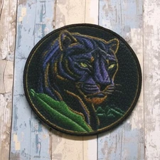 Black Panther Iron-on Applique Wild Animal Badge, Big Cats, Jaguar, Lion, Tiger