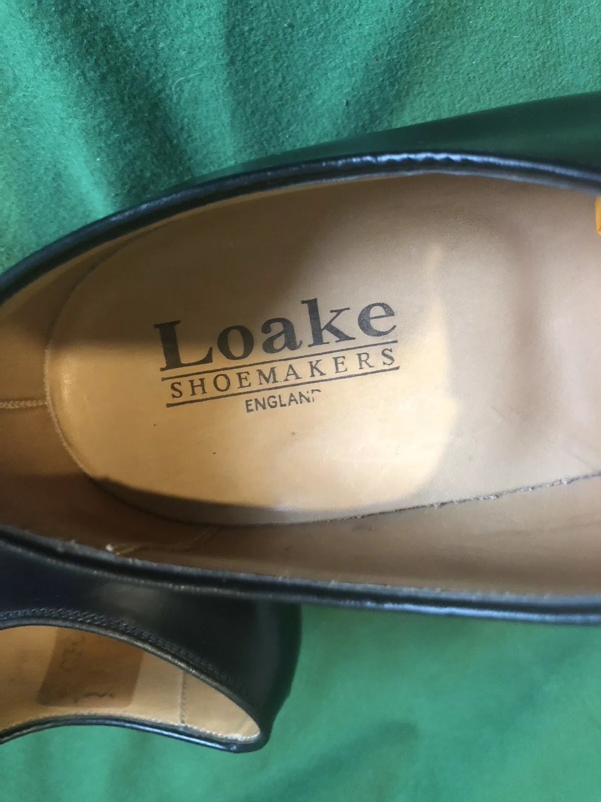 SAOLA Prezzo consigliato £ 250: LOAKE: 771B: scarpe derby in pelle nera: buone condizioni: Regno Unito 6 5