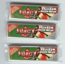 3pks 'WHAM BAM WATERMELON' Flavored JUICY JAY'S 1 1/4 SUPERFINE Rolling Papers
