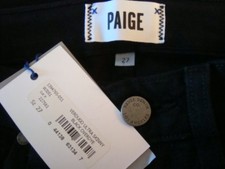 NWT PAIGE VERDUGO Stretch Urtra Skinny WJ051 BLK OVERDYE Jeans Made in USA Sz 27