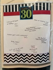 New 30th Birthday Hanging Sign-In Sheet 19 x 24" Party Decoration