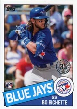 2020 Topps 35th Anniversary 1985 Rookie Bo Bichette Toronto Blue Jays #85-97 RC