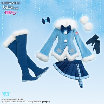 Volks DD Dollfie Dream Snow Hatsune Miku Fluffy Coat Set Clothing