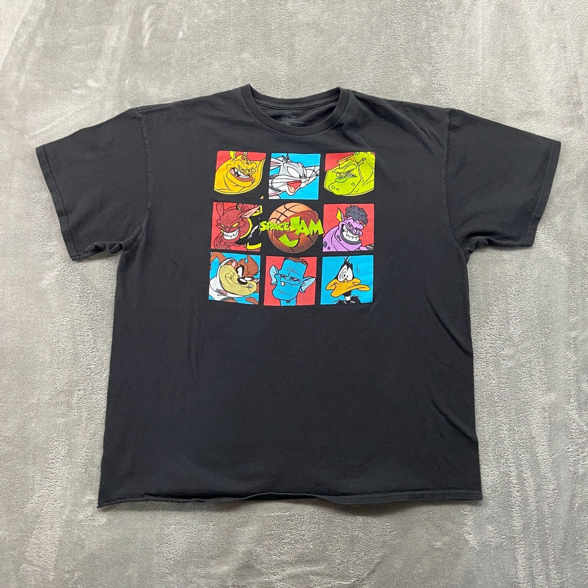 Space Jam Movie Shirt Men's Extra Large Black Toon Squad Retro