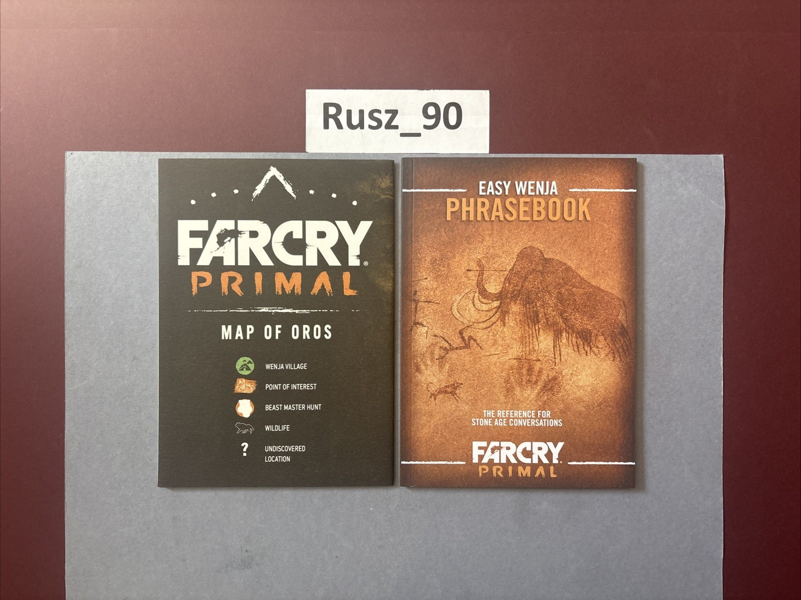 MAP OF OROS & EASY WENJA PHRASEBOOK Far Cry Primal Collectors Edition PS4/Xbox
