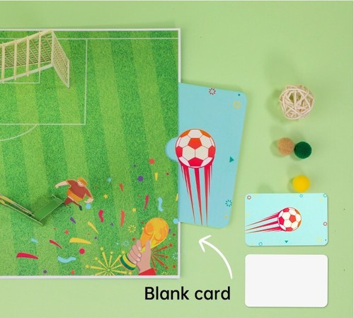 3D Pop UP card greeting card football card soccer/exercise prompt card birthday - Picture 5 of 10