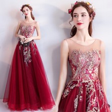 Noble Evening Formal Party Ball Gown Prom Bridesmaid Acting Host Dress T9011
