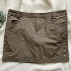 Athleta Take A Hike Skirt Size 16 Brown Snap Side Detail Hiking Outdoor — photo 1