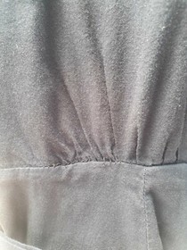 STEVIE MAY Dawn Ruffled V Neck Jumpsuit in Black Size 8 AU RRP 299 WITH DEFECTS