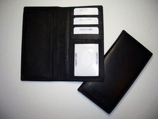 100 Genuine Leather-Checkbook cover Black Hand Crafted