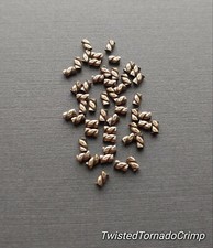 Twisted Tornado Crimp® Antique Brass ULTRAPLATE® .024 3mm (Pk 25). Made in USA
