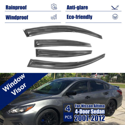 FOR 2008-2013 NISSAN ALTIMA 2-DR SIDE WINDOW VISORS SUN/RAIN GUARD VENT SHADE
