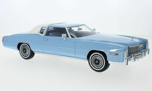 BoS 1976 Cadillac Eldorado Azul claro / Techo blanco LE 252pcs 1:18 * Nuevo * ¡Último! - Imagen 1 de 4