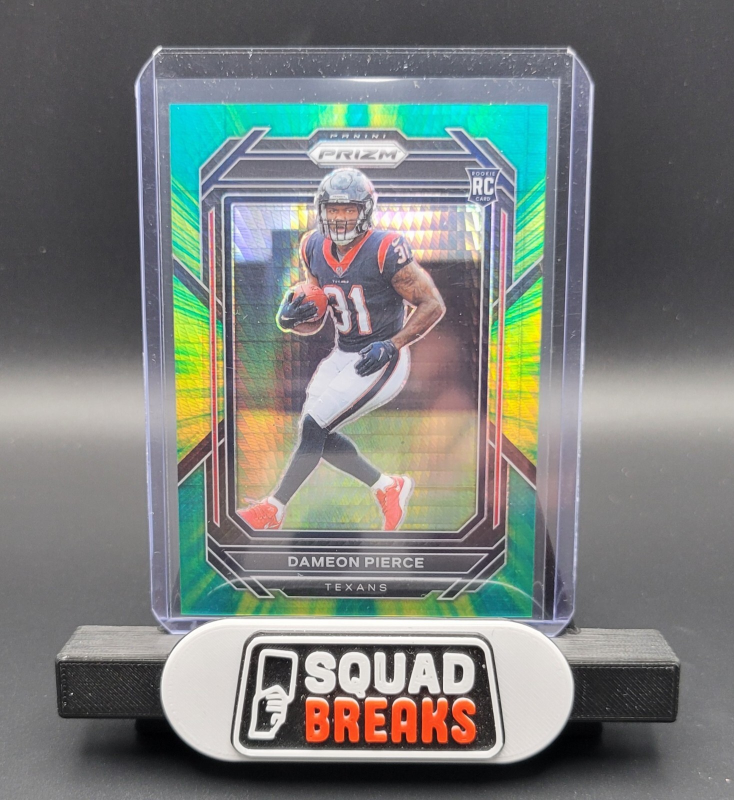 2022 Panini Prizm DAMEON PIERCE Hyper Green /175 Texans RC #322