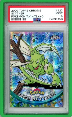 PSA 9 Topps Chrome Tekno Scyther #123 (Series 2) Holo Pokemon Card