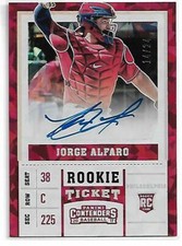 JORGE ALFARO  2017 CONTENDERS CRACKED ICE ROOKIE TICKET RC AUTO  #14/24