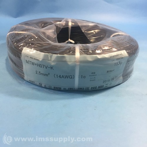 Nichigoh 0002 0025001 MTW+H07VK 2.5XBK Communication Cable,153m FNFP