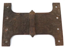 1884 English Made Decorative Very Large A.K & Sons Cast Iron Door Hinge.