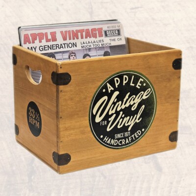 Apple Vintage Vinyl Schallplatten Boxen Handarbeit LP Aufbewahrungsboxen