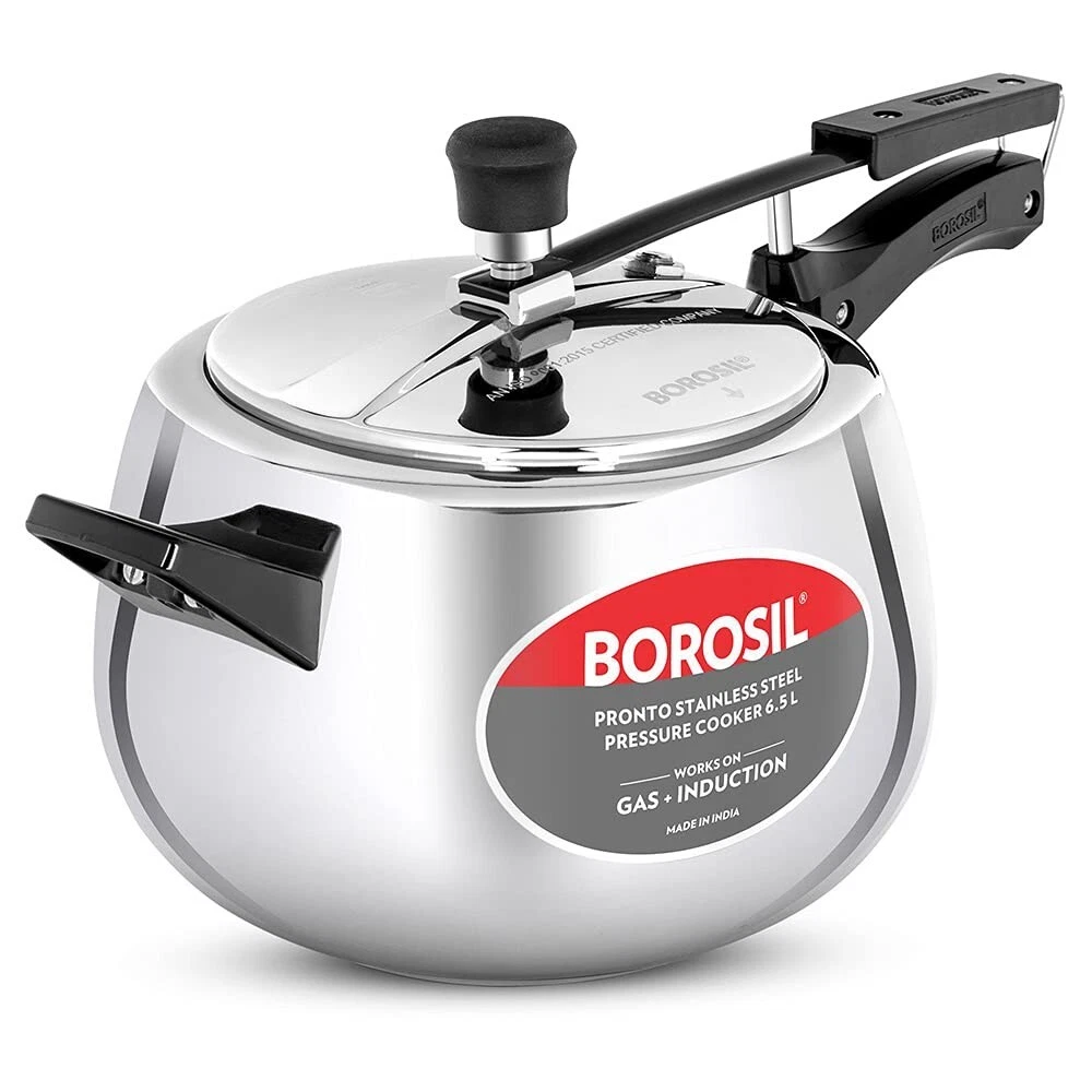 Borosil stainless steel pressure cooker clearance