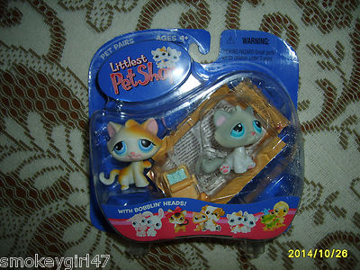 Littlest Pet Shop 2 Kittens Cats with Box NIP 2004 Release Rare | eBay