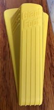 "Giant Foot" Premium Rubber Doorstop 7" x 3-1/2" x 2" Yellow U.S.A. New No Pkg.