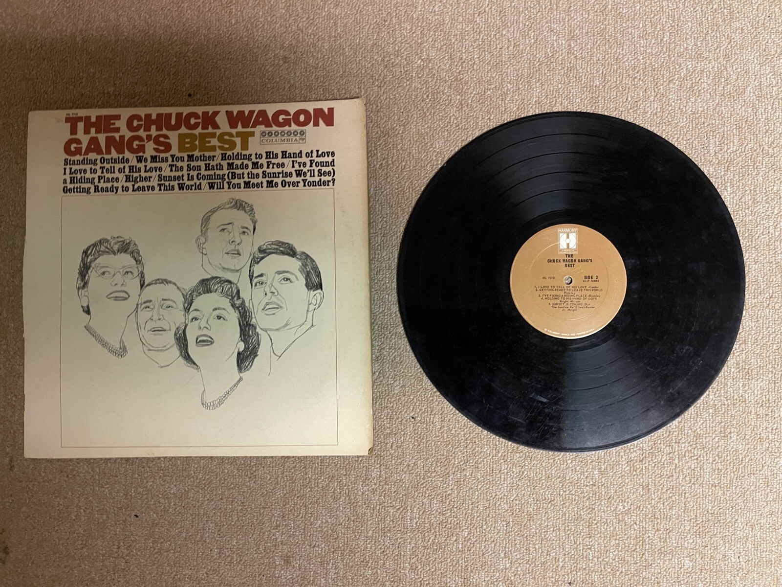 The Chuck Wagon Gang Best 33rpm Columbia Good Condition And Original Cover